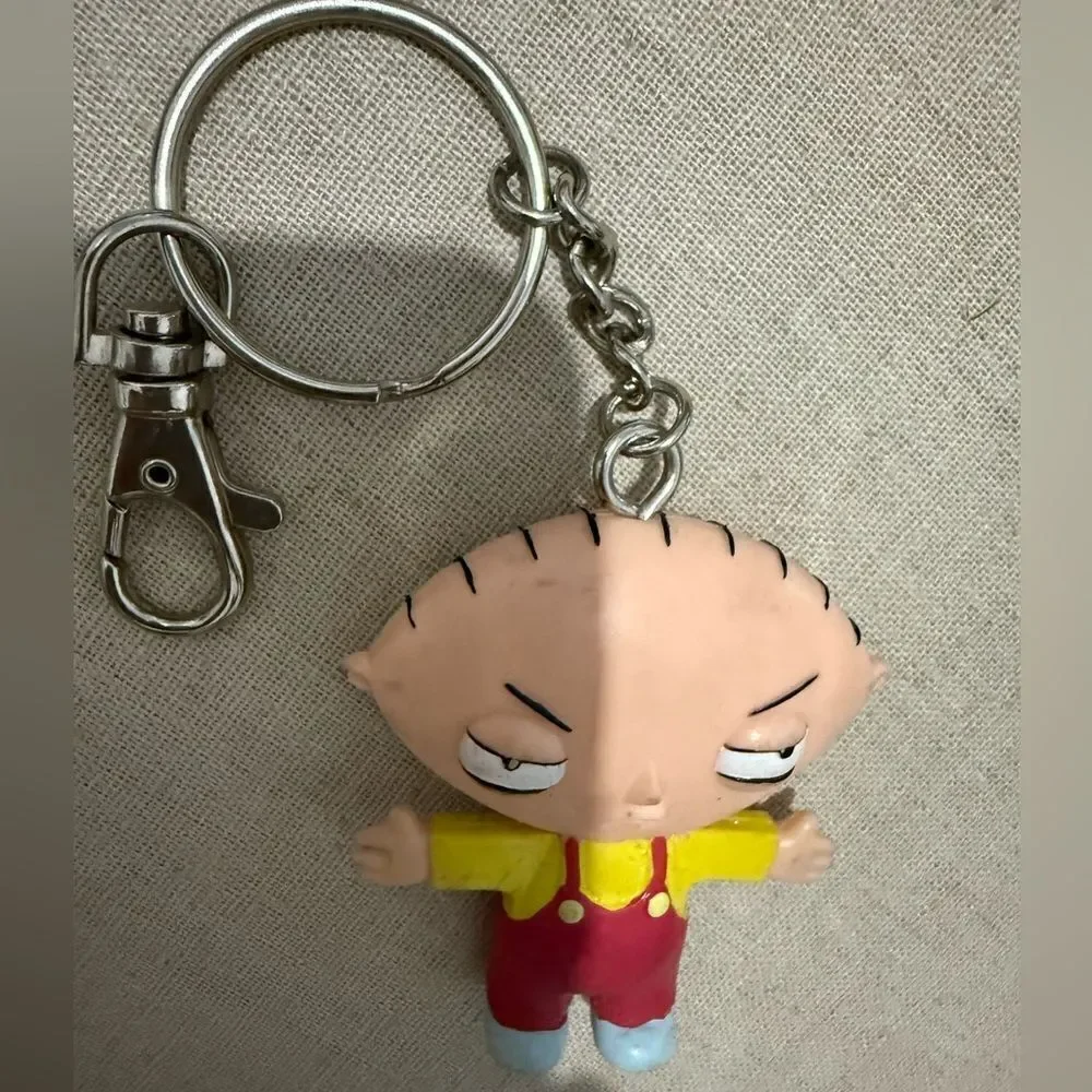 Stewie Griffin Family Guy 2004 Keychain by NJ Croce Co. Vintage Cartoon Figure